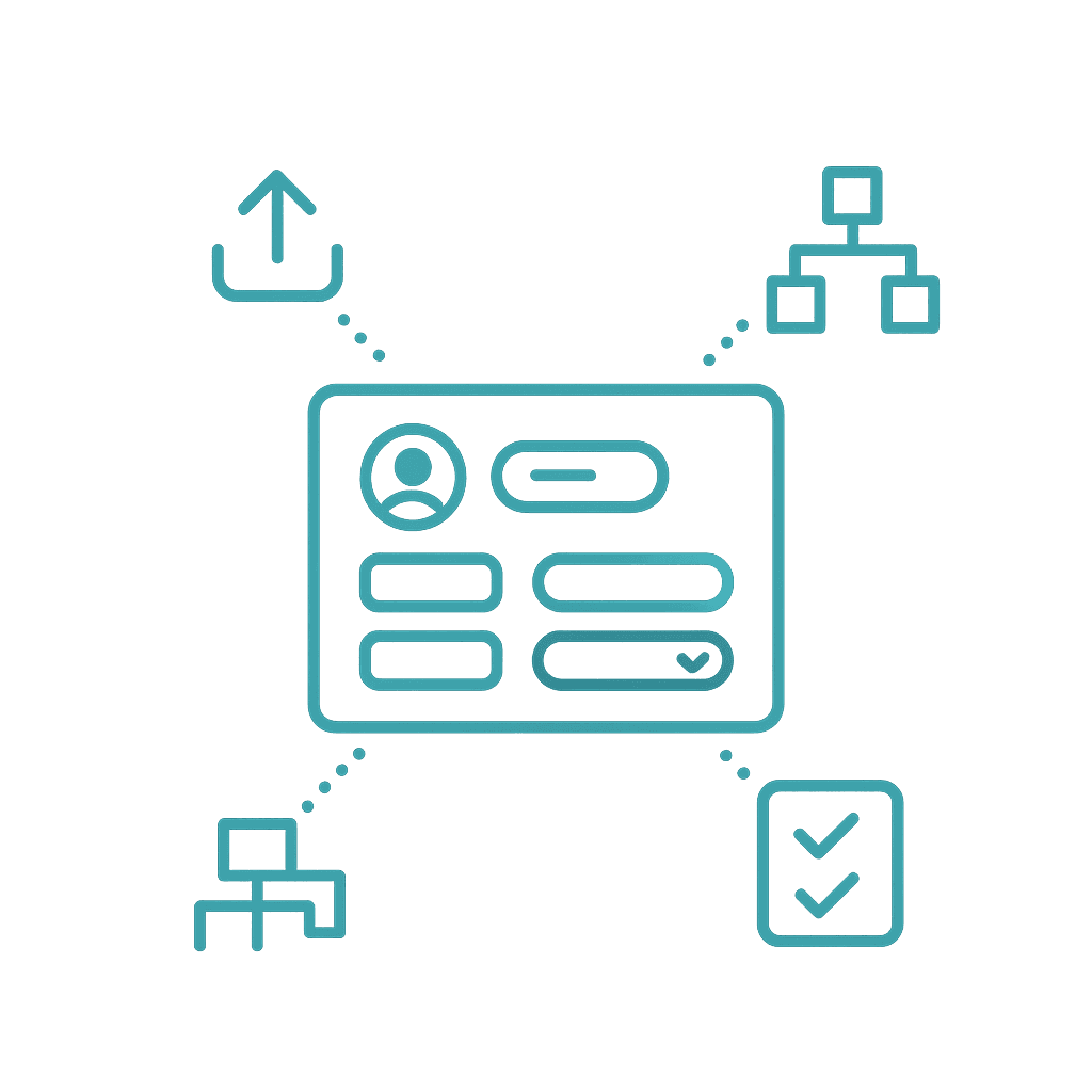 Illustration of onboarding wizard that tags third-party criticality